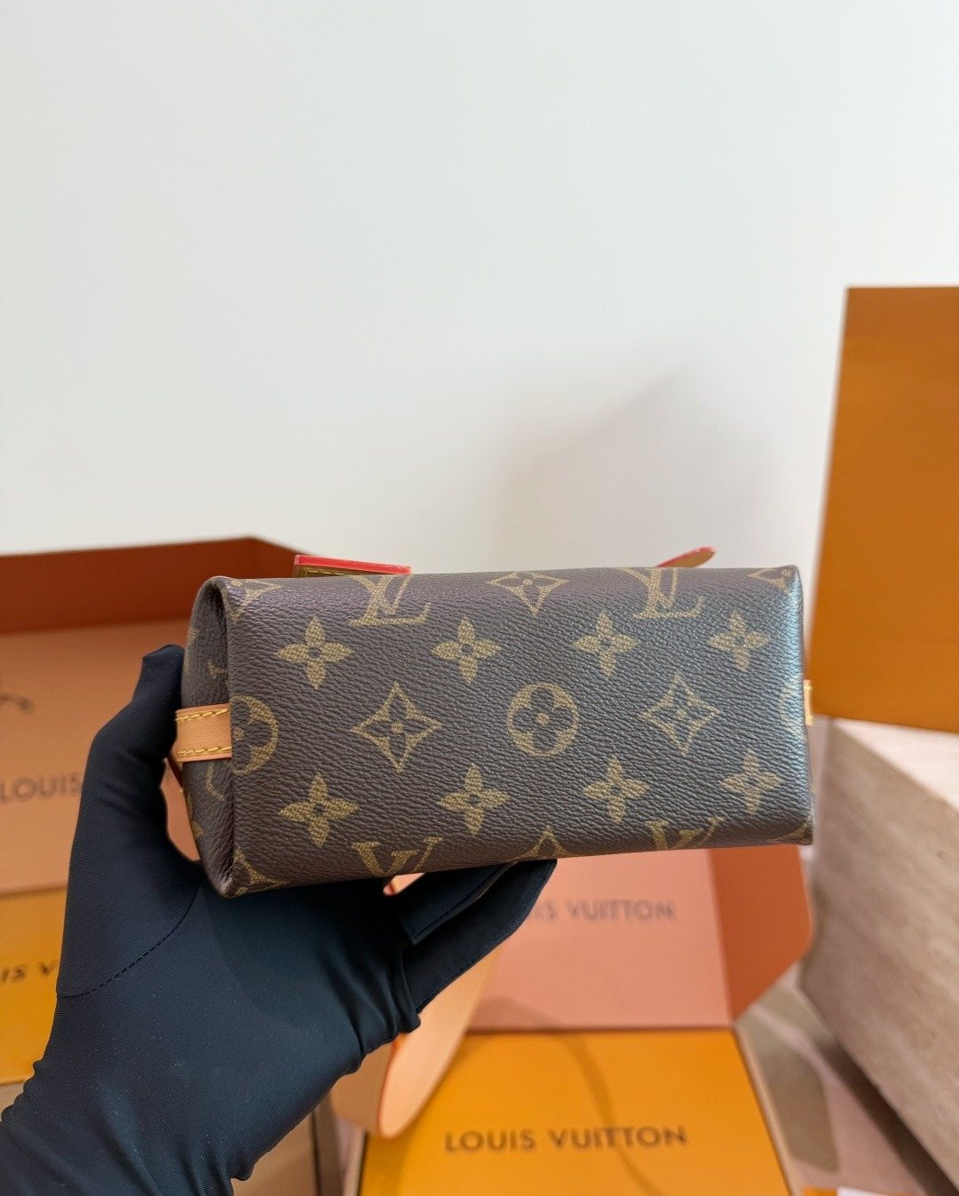 Louis Vuitton Nano Carryall Monogram Handbag — detail