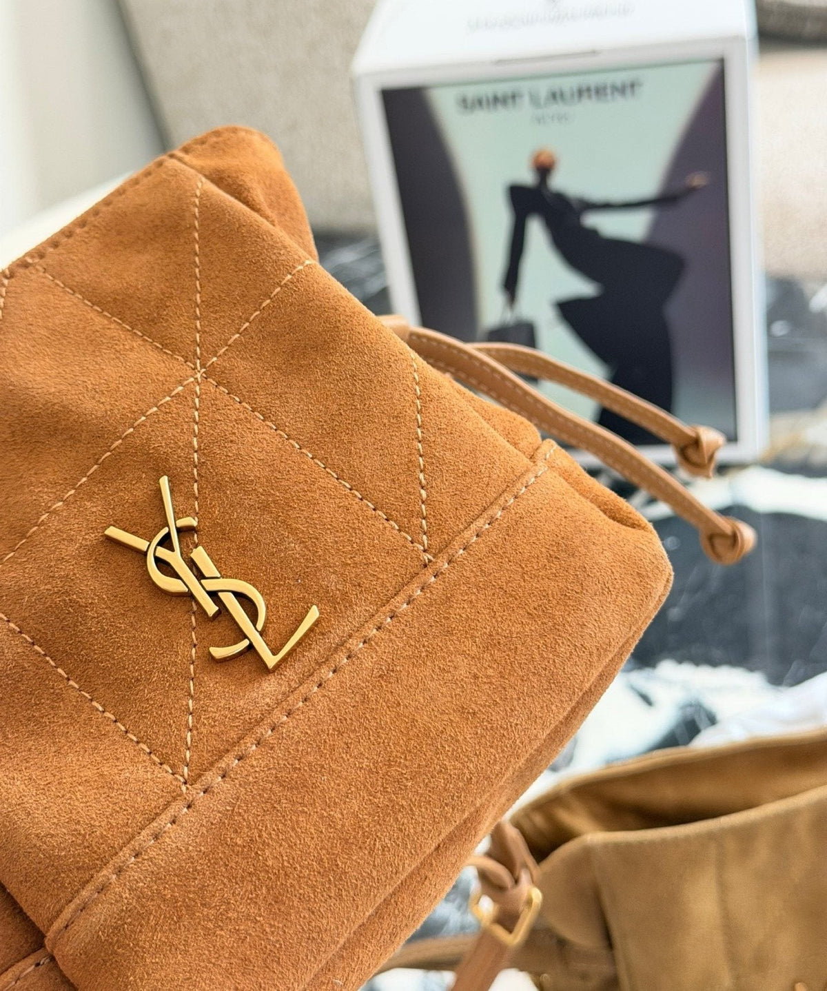 Saint Laurent Jamie Drawstring Shoulder Bag — detail
