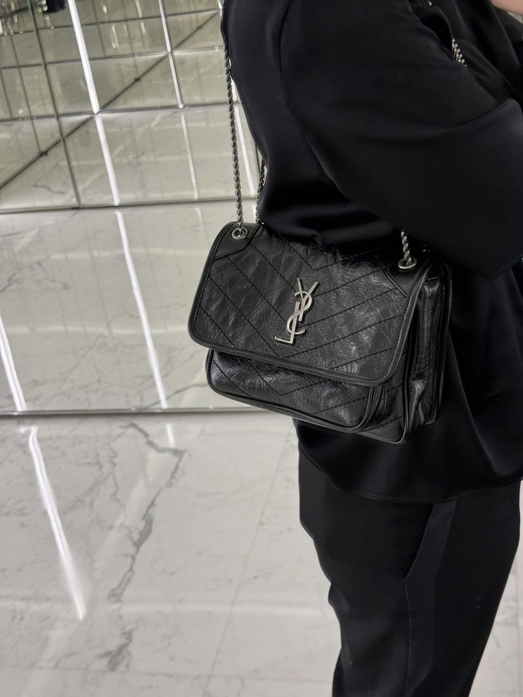 Saint Laurent Niki Quilted Flap Shoulder Bag — hero