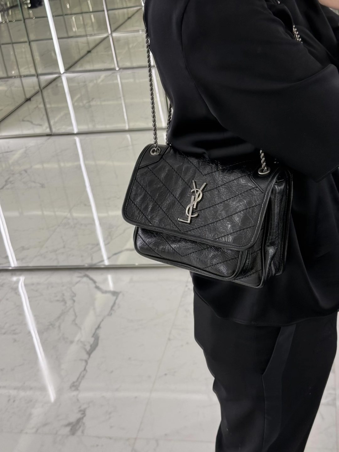 Saint Laurent Niki Quilted Flap Shoulder Bag — hero
