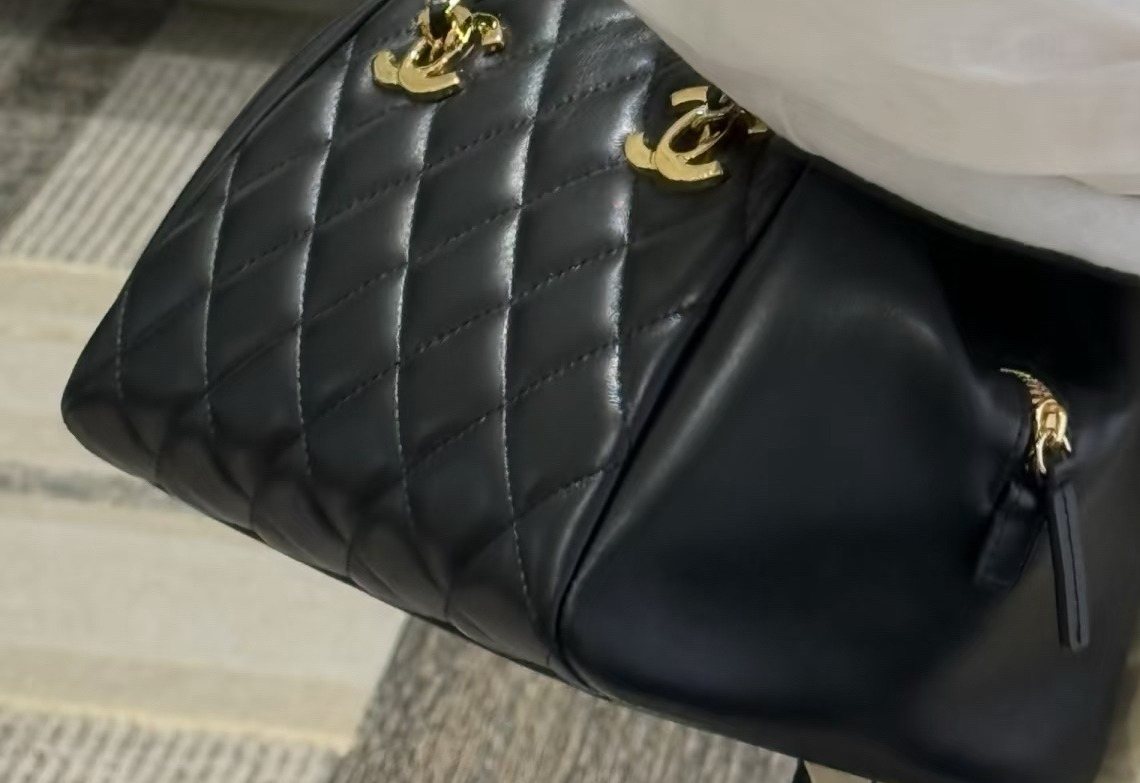 Chanel Quilted Bowling Chain Shoulder Bag — detail