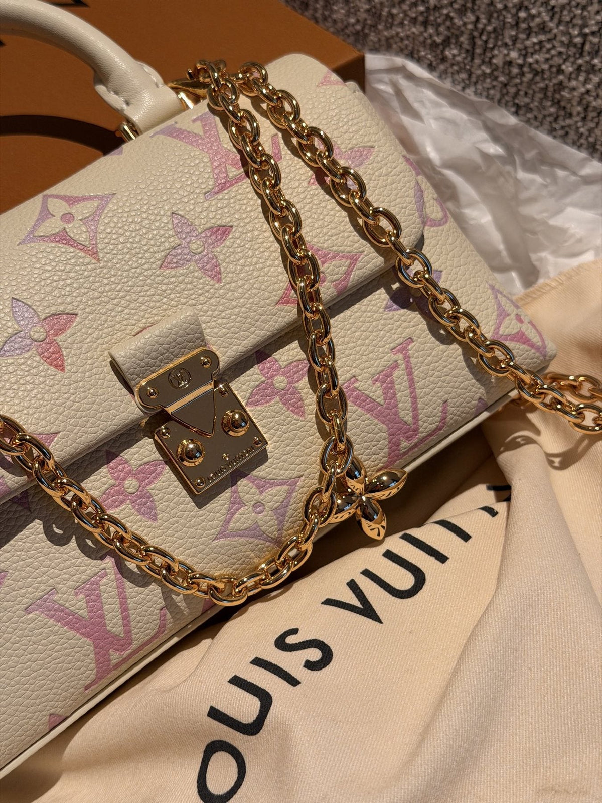 Louis Vuitton Nano Madeleine Pastel Monogram Bag — detail