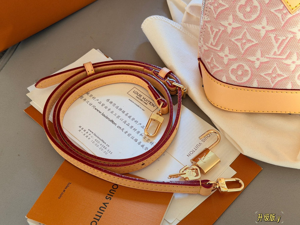 Louis Vuitton Alma BB Monogram Top-Handle Bag — detail