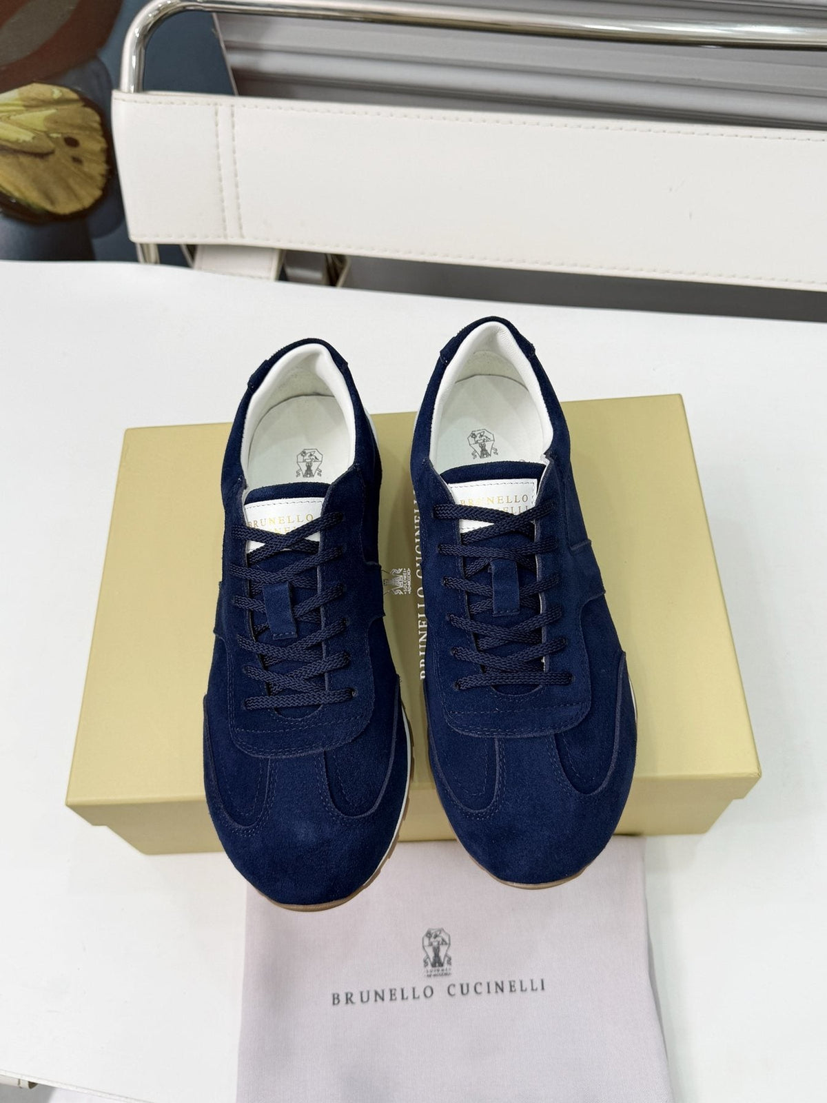Brunello Cucinelli Paneled Low-Top Sneakers — front