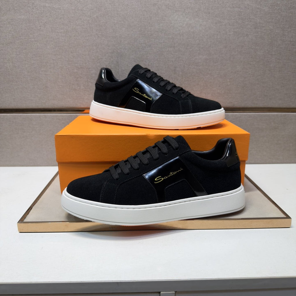 Santoni Paneled Low-Top Sneakers — side
