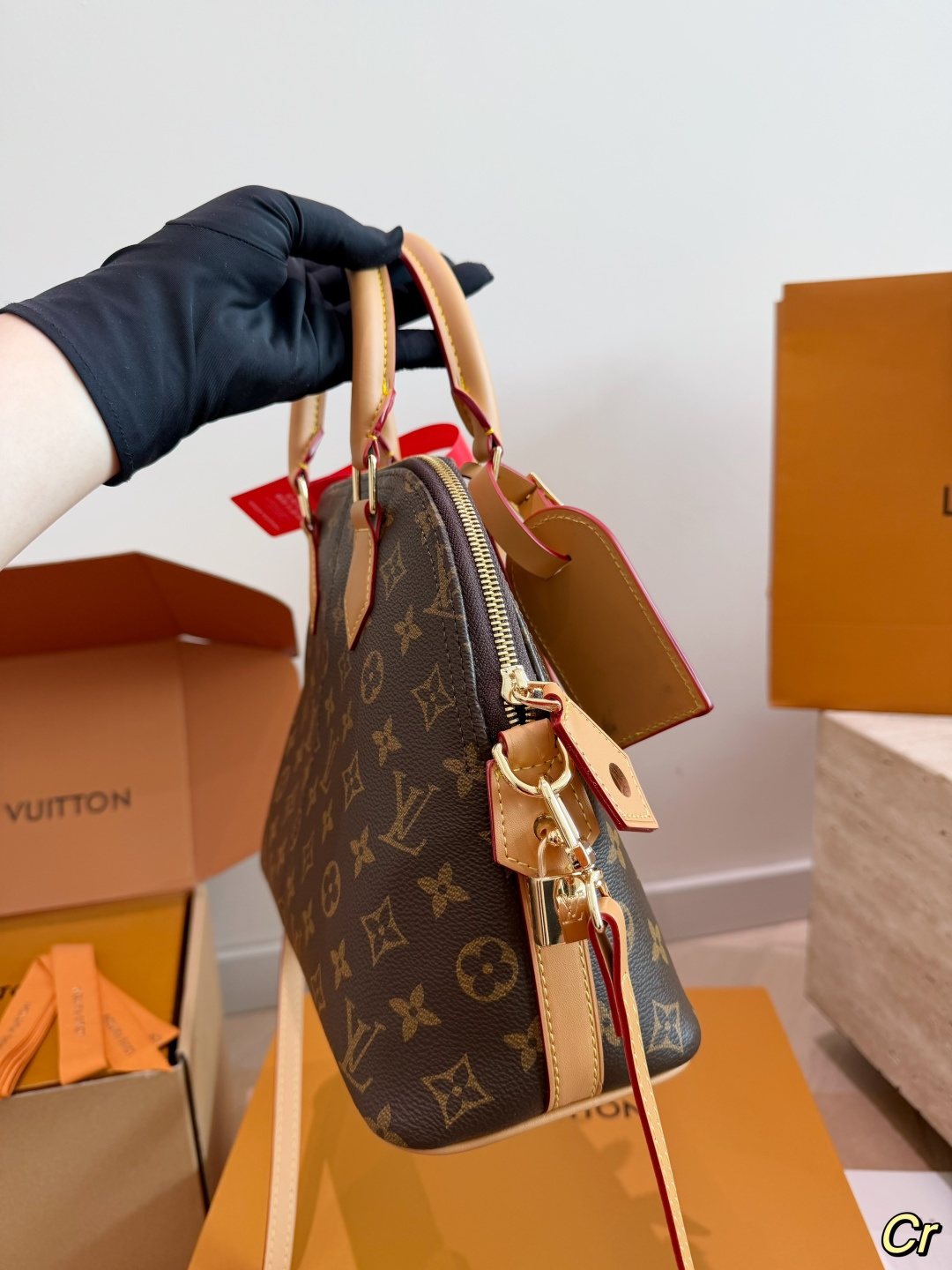 Louis Vuitton Domed Monogram Top-Handle Bag — side