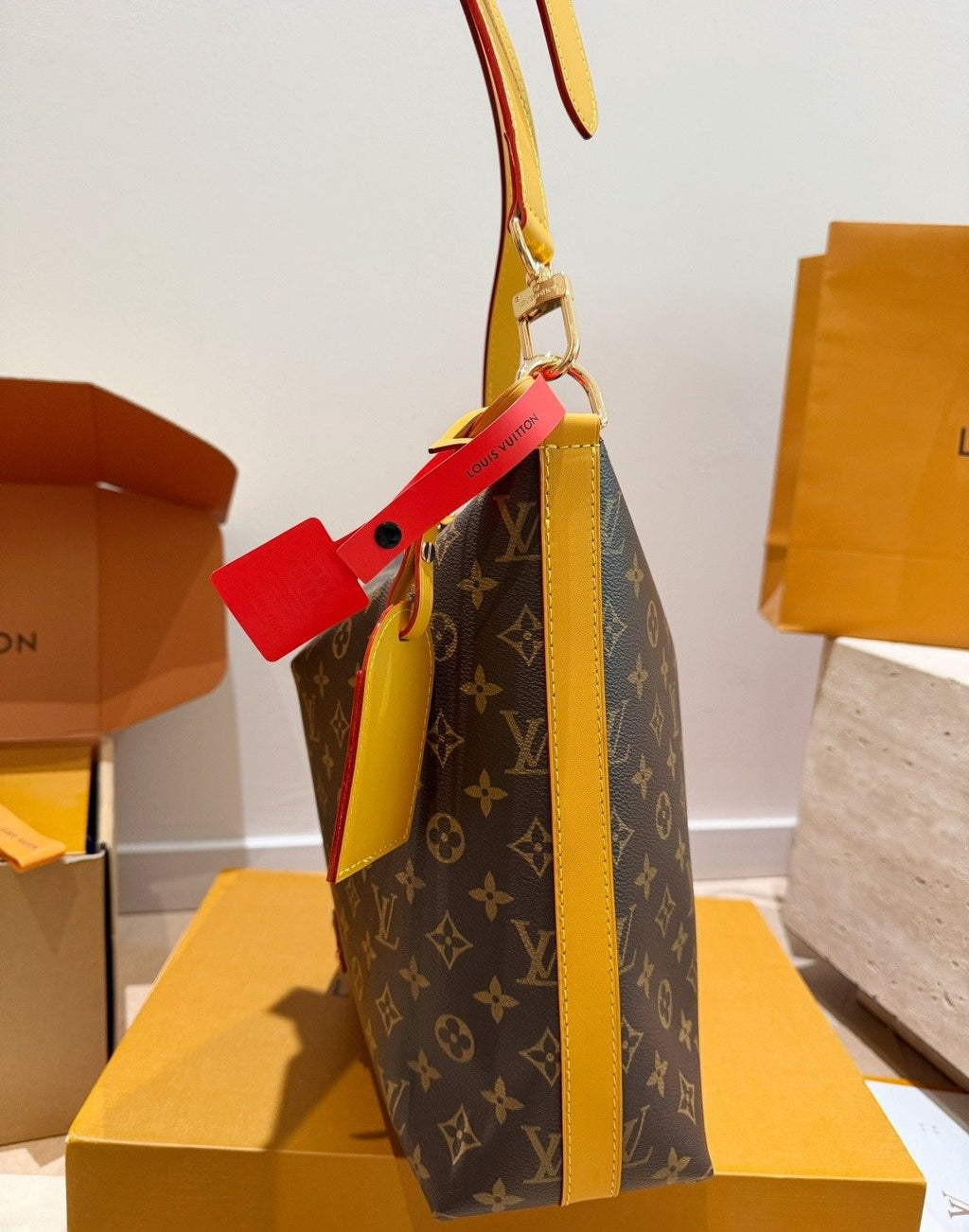 Louis Vuitton Vagabond Monogram Hobo Shoulder Bag — side