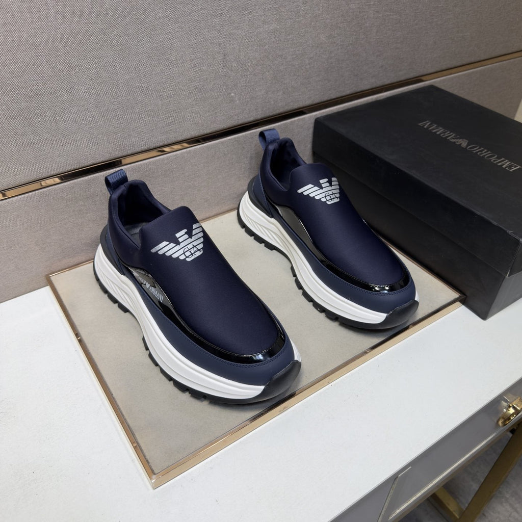 Armani Chunky Sole Slip-On Sneakers — front