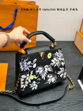 Louis Vuitton Capucines Floral Top-Handle Handbag — front