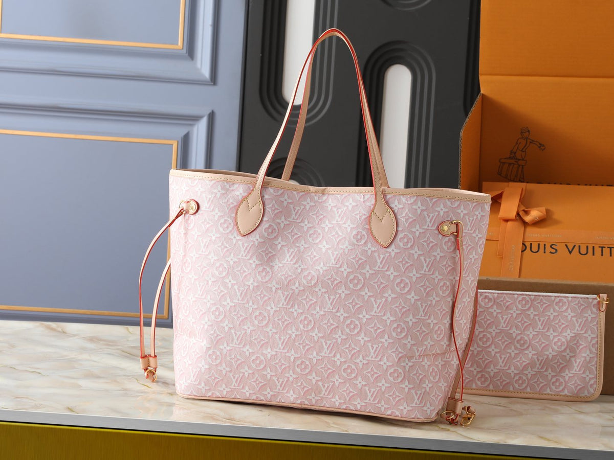 Louis Vuitton Neverfull Monogram Tote with Matching Pouch — back