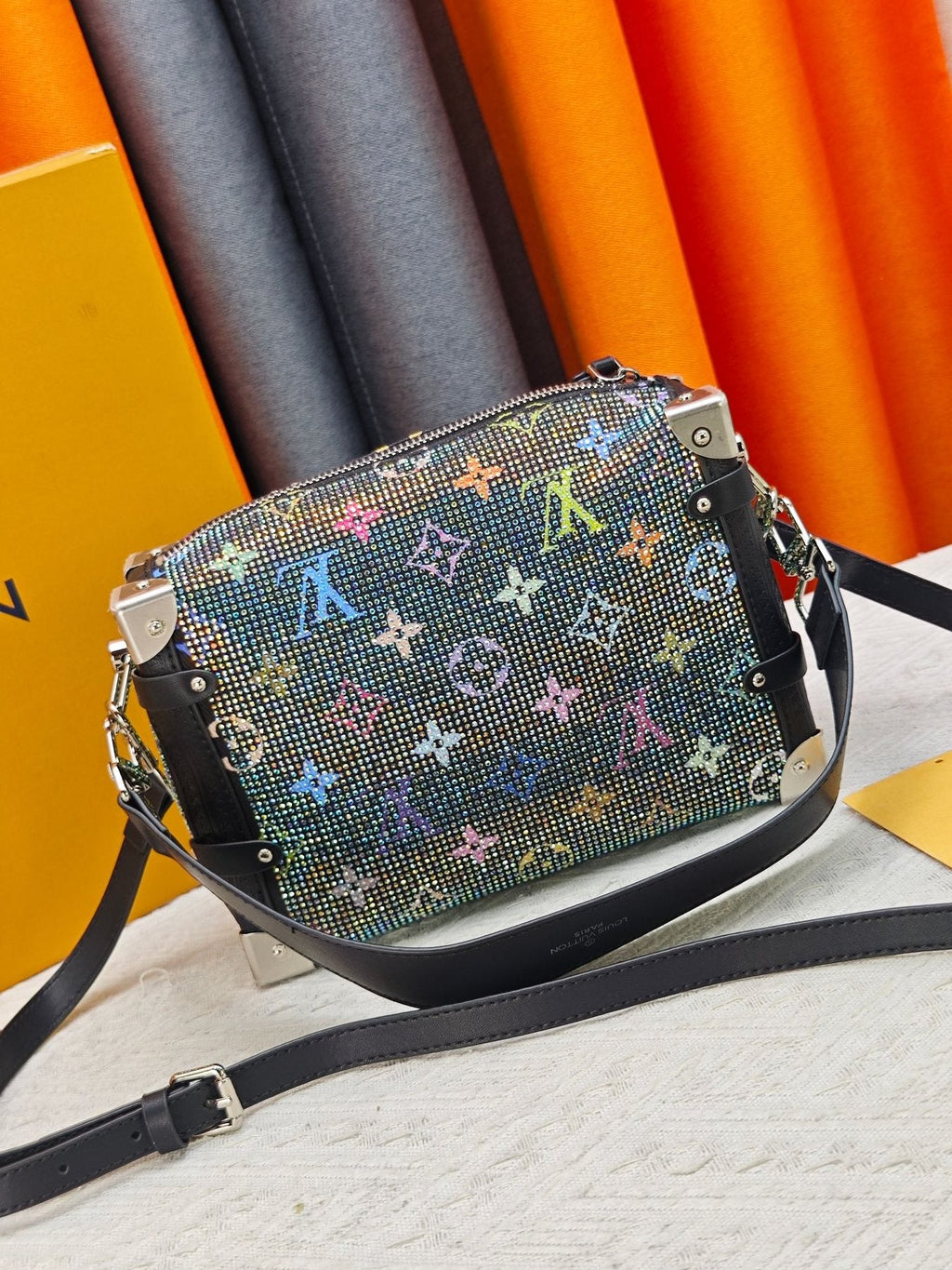 Louis Vuitton Side Trunk Sparkling Monogram Shoulder Bag — back