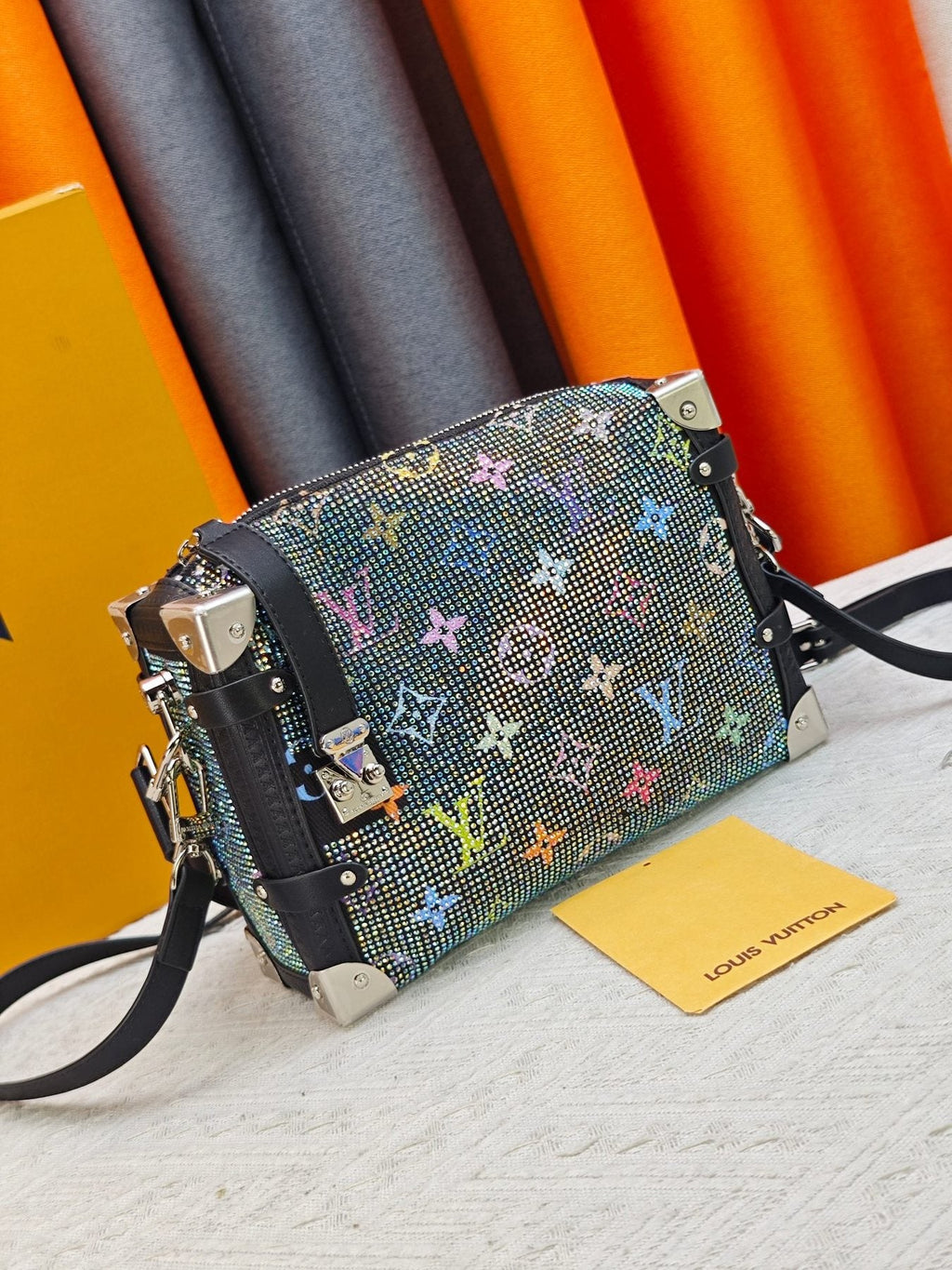 Louis Vuitton Side Trunk Sparkling Monogram Shoulder Bag — front