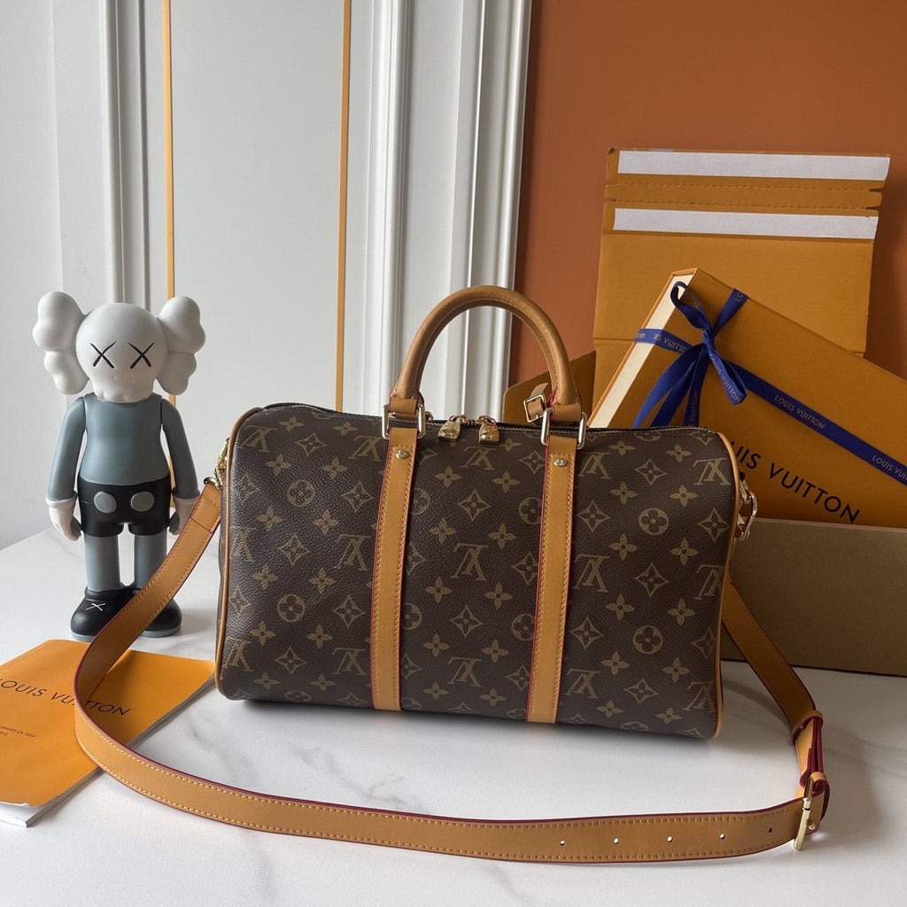 Louis Vuitton Keepa Bandouière Monogram Duffel Bag — front