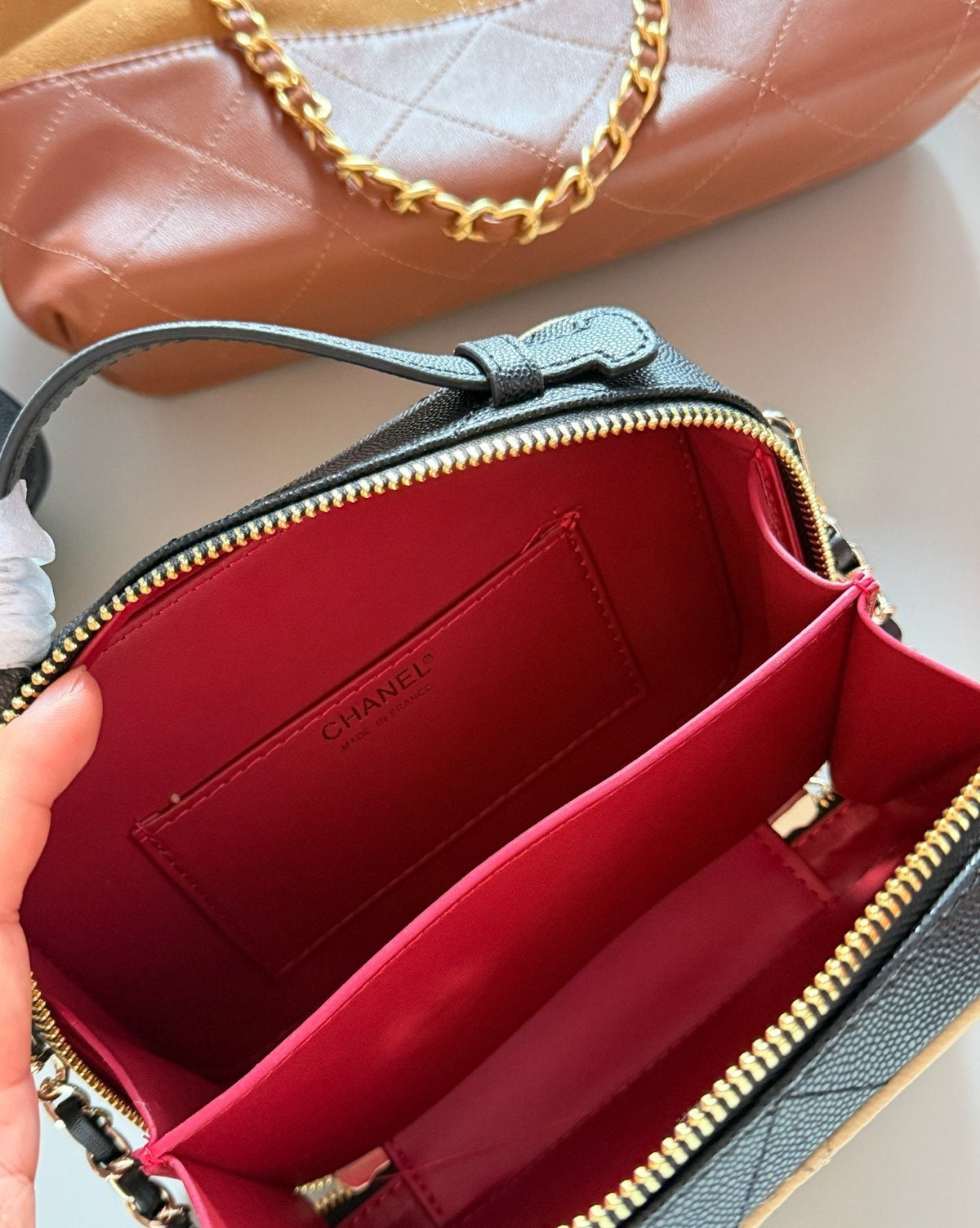 Chanel Rounded Top Handle Camera Bag — detail
