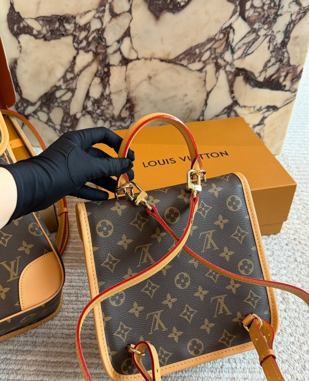 Louis Vuitton Diane Monogram Flap Backpack — back