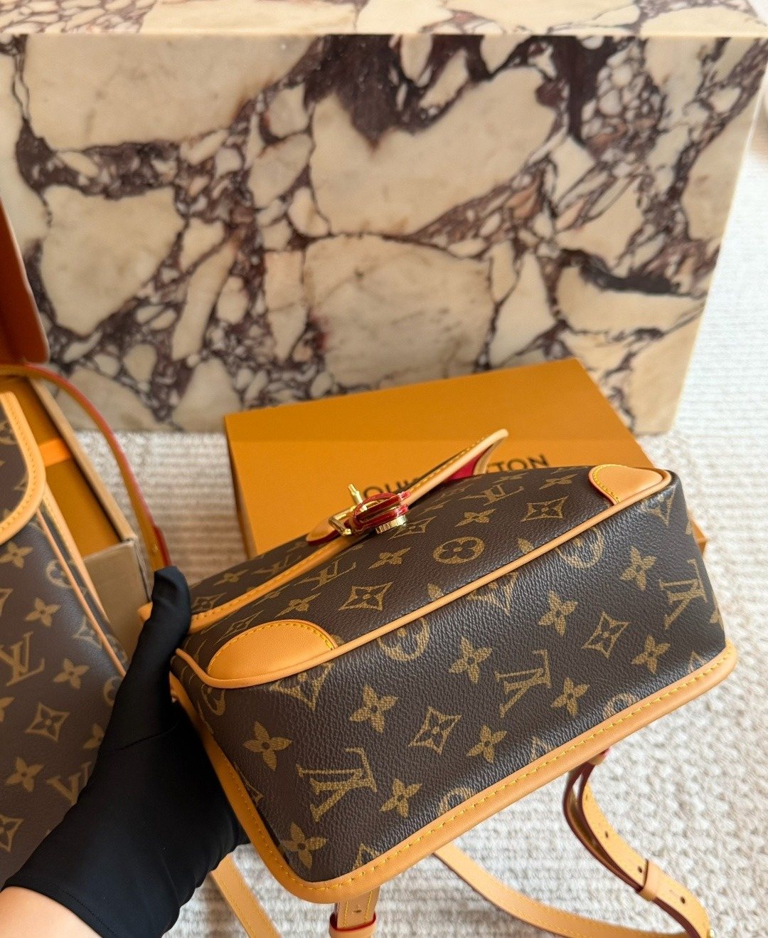 Louis Vuitton Diane Monogram Flap Backpack — detail