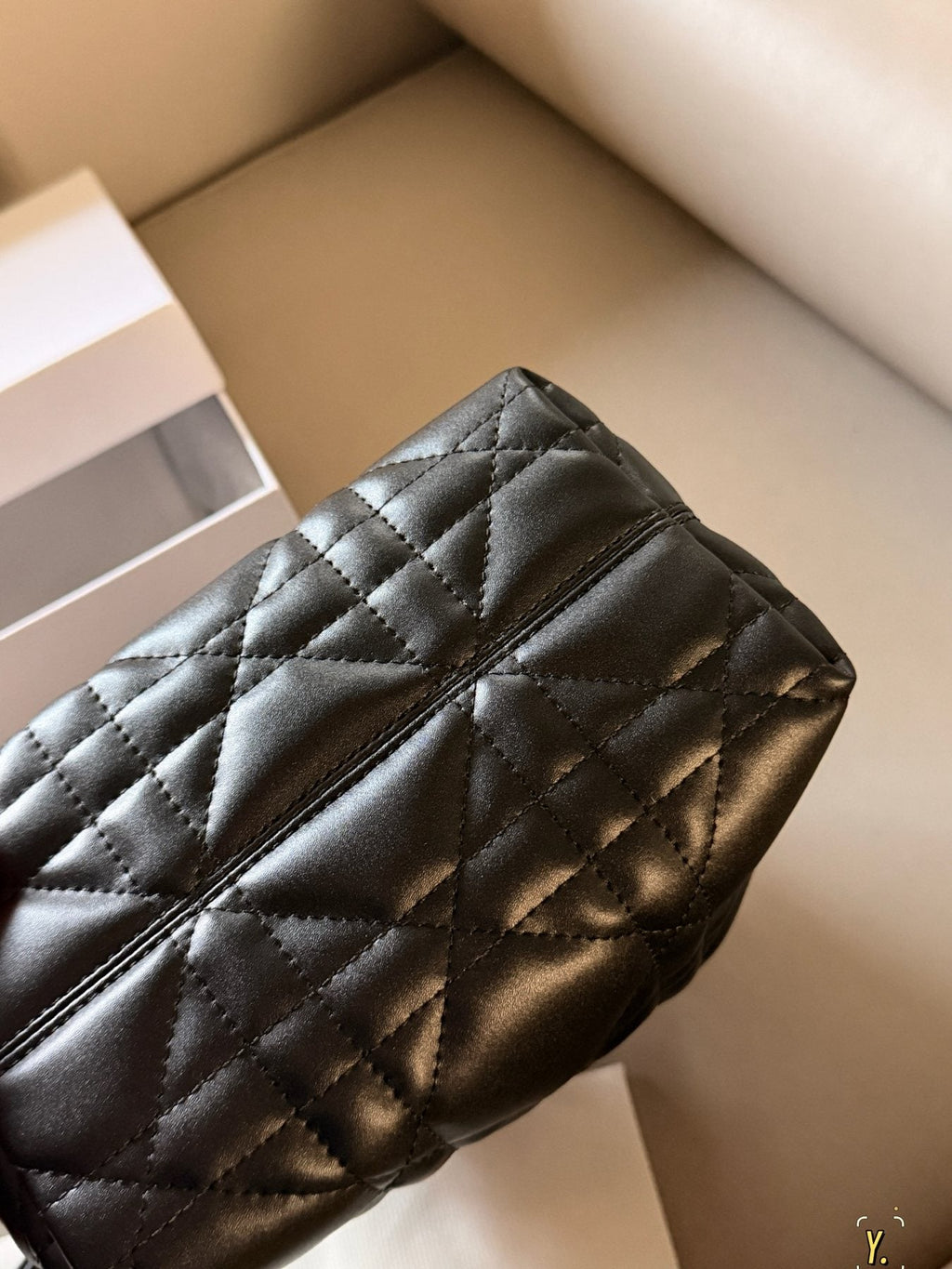 Dior Toujours Quilted Top-Handle Handbag — detail