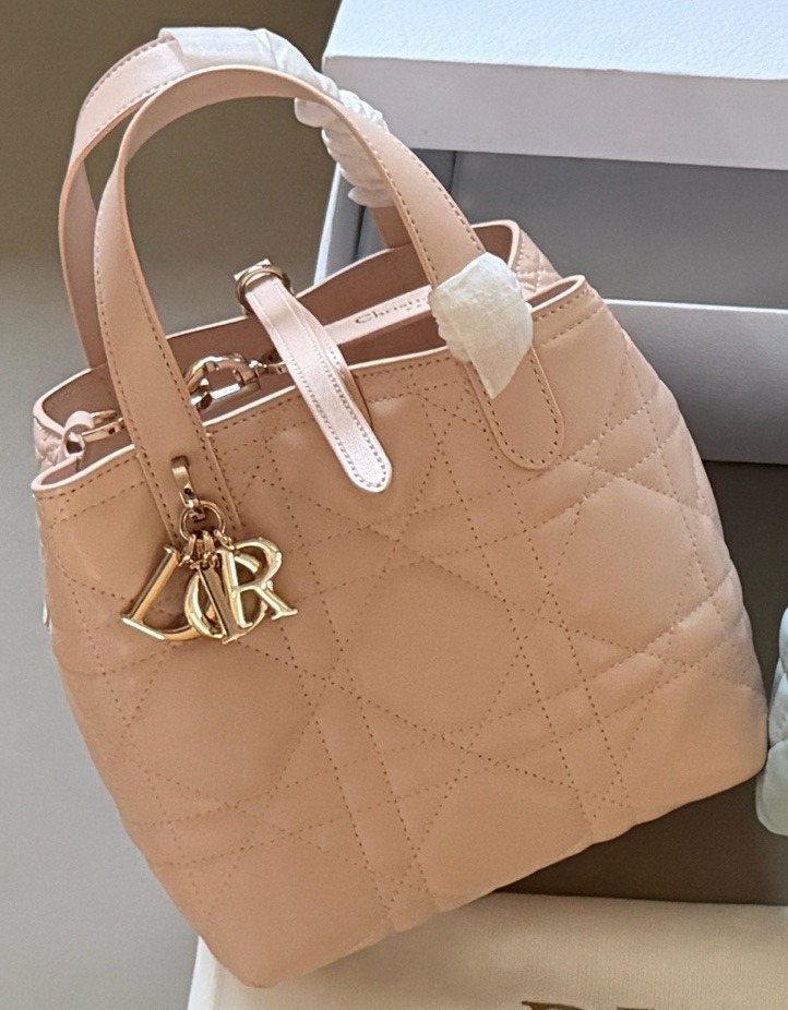 Dior Toujours Quilted Top-Handle Handbag — front