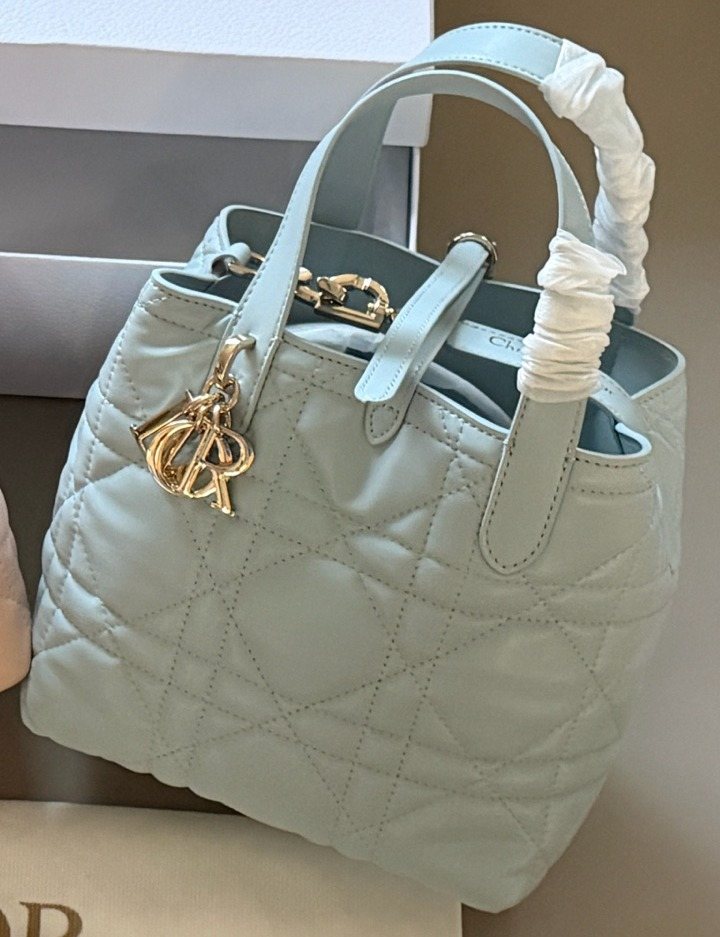 Dior Toujours Quilted Top-Handle Handbag — front