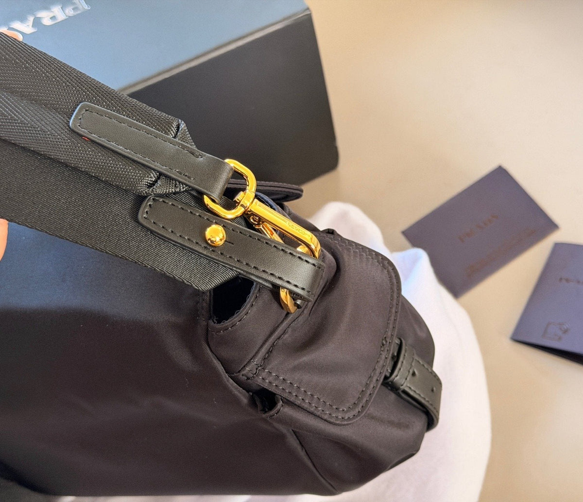 Prada Explore Nylon Messenger Bag — detail