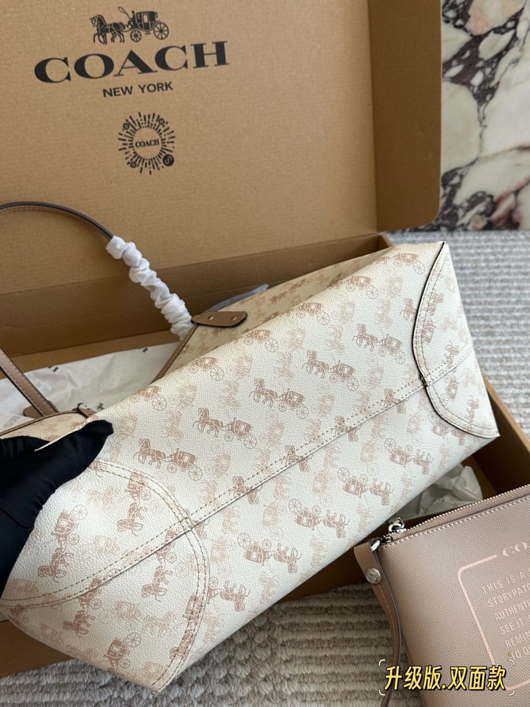 Coach City Patterned Tote with Zip Pouch — front