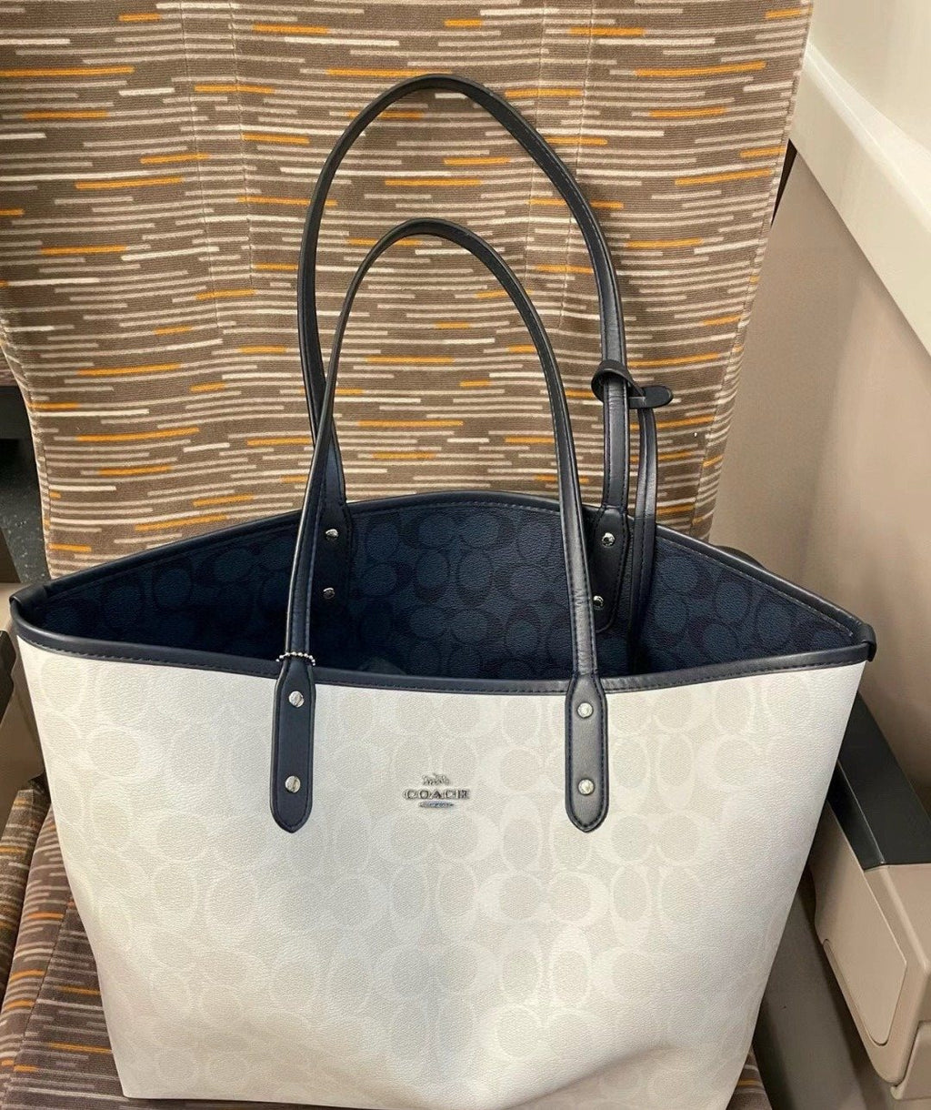 Coach City Patterned Tote with Zip Pouch — detail