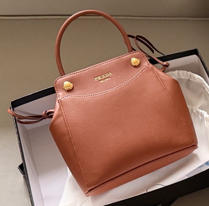 Prada Curved-Panel Top-Handle Bag — front