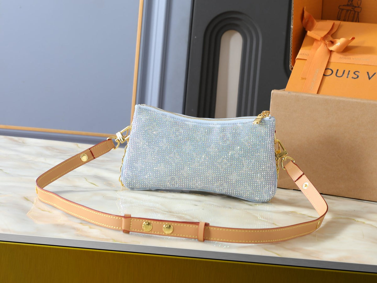 Louis Vuitton Liv Pochette Double-Zip Shoulder Bag — back