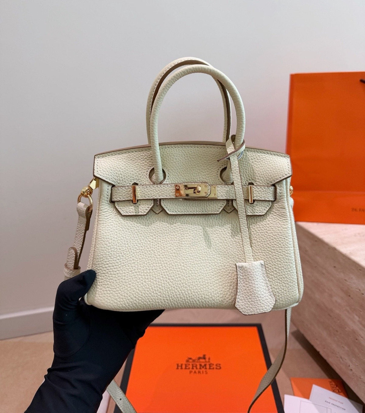 Hermès Grained Leather Top Handle Bag — model