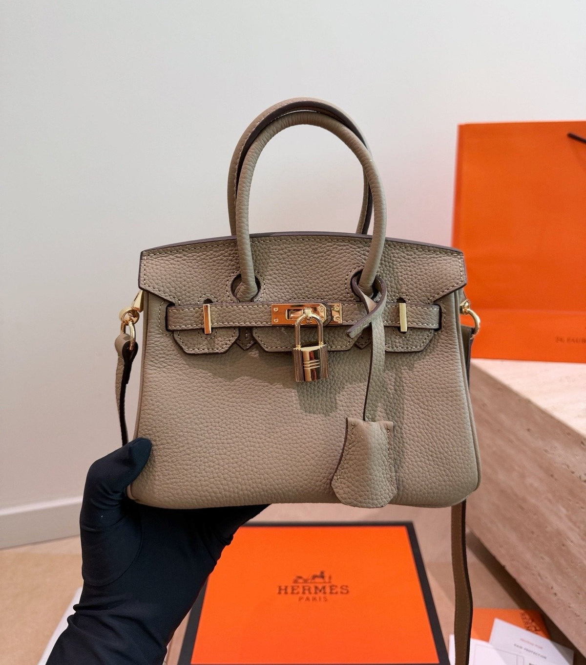 Hermès Grained Leather Top Handle Bag — model