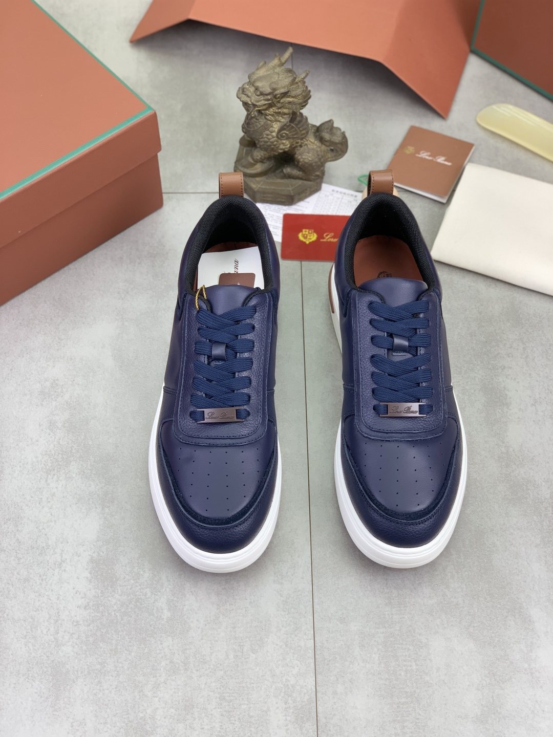 Loro Piana Paneled Low-Top Sneakers — front