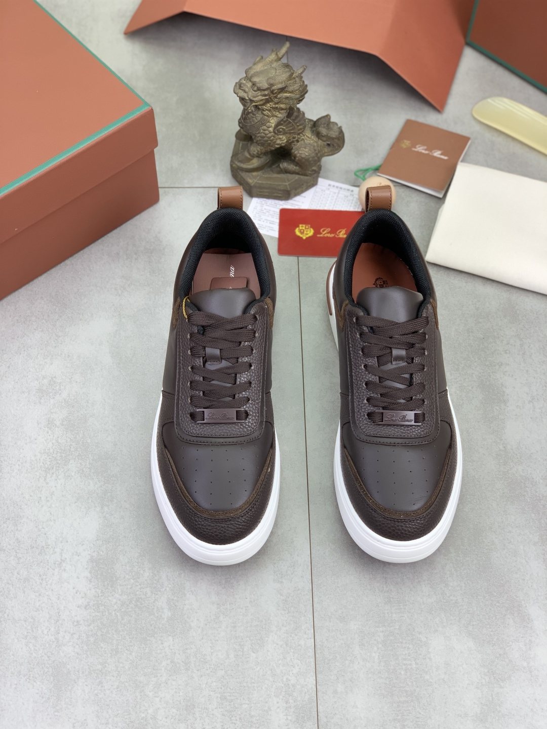 Loro Piana Paneled Low-Top Sneakers — front