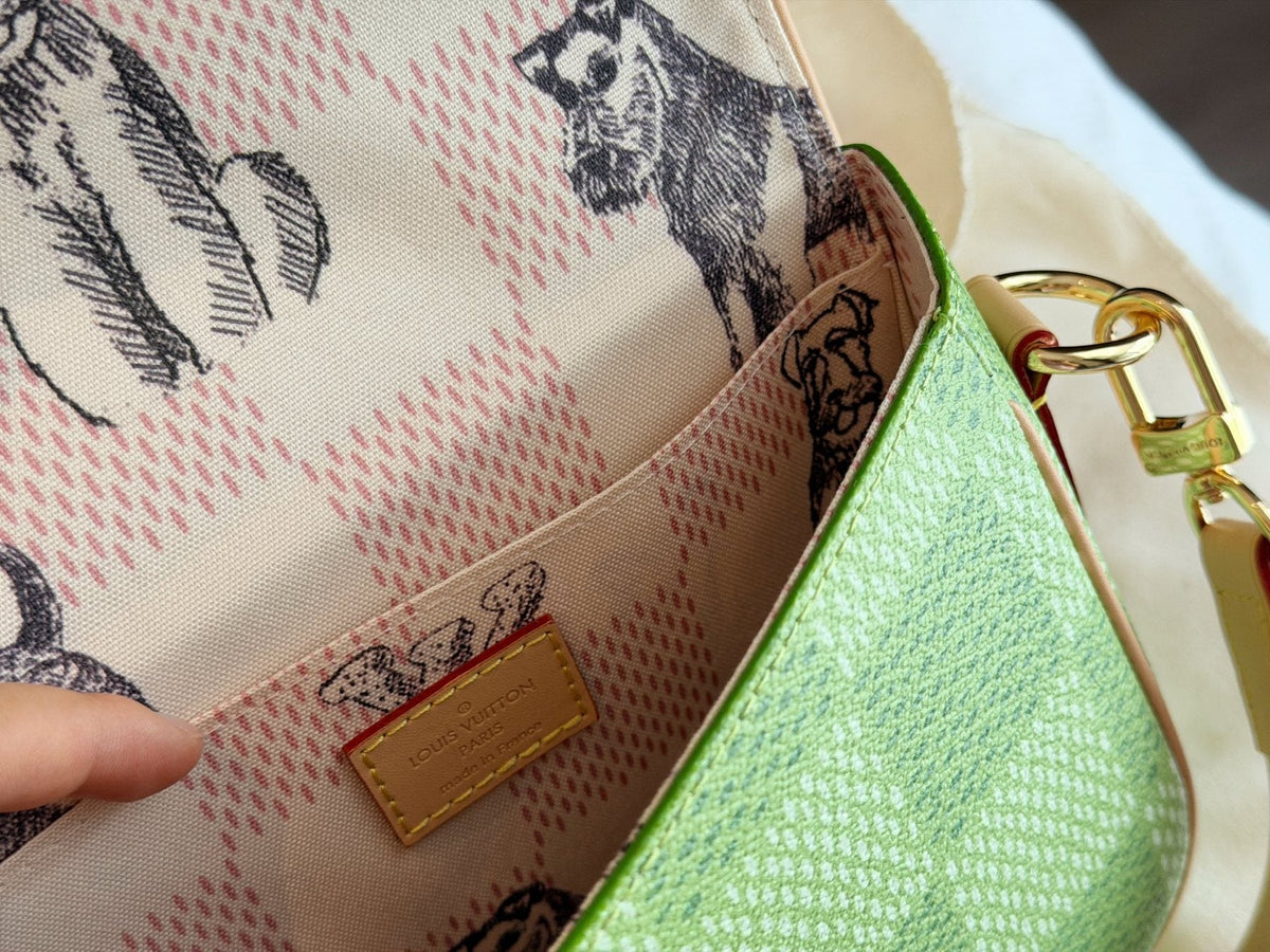 Louis Vuitton Curved-Flap Messenger Bag — front
