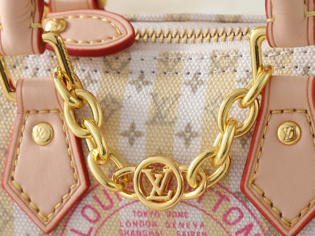 Louis Vuitton Nano Speedy Printed Canvas Mini Handbag — detail