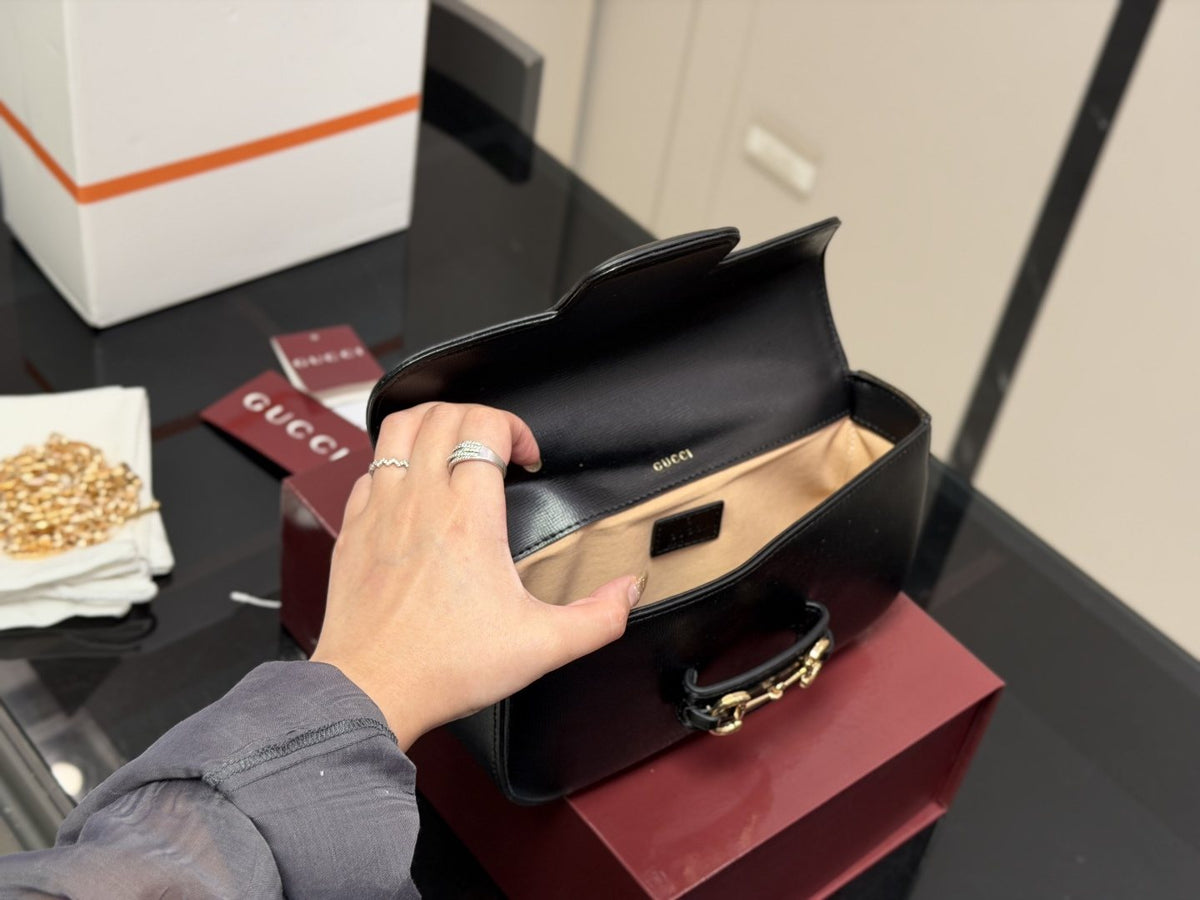 Gucci 1955 Horsebit Flap Shoulder Bag — front