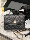 Chanel Quilted Square Top-Handle Flap Bag — hero
