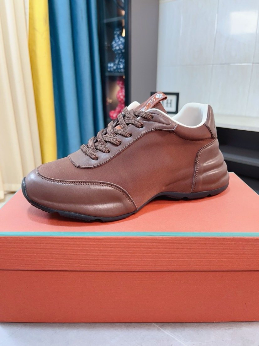 Loro Piana Sculpted-Sole Lace-Up Shoes — front