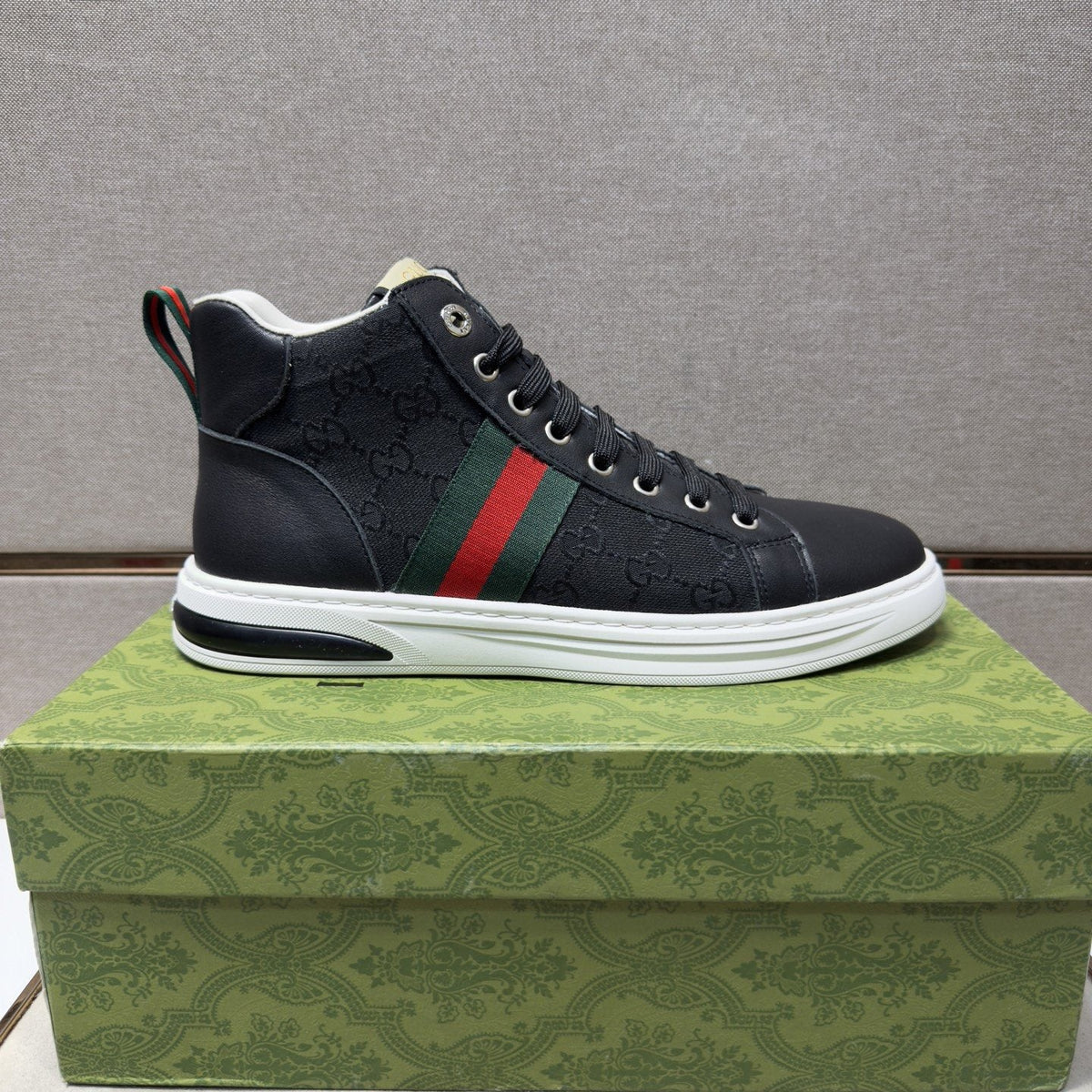 Gucci Men's Striped High-Top Sneakers — front