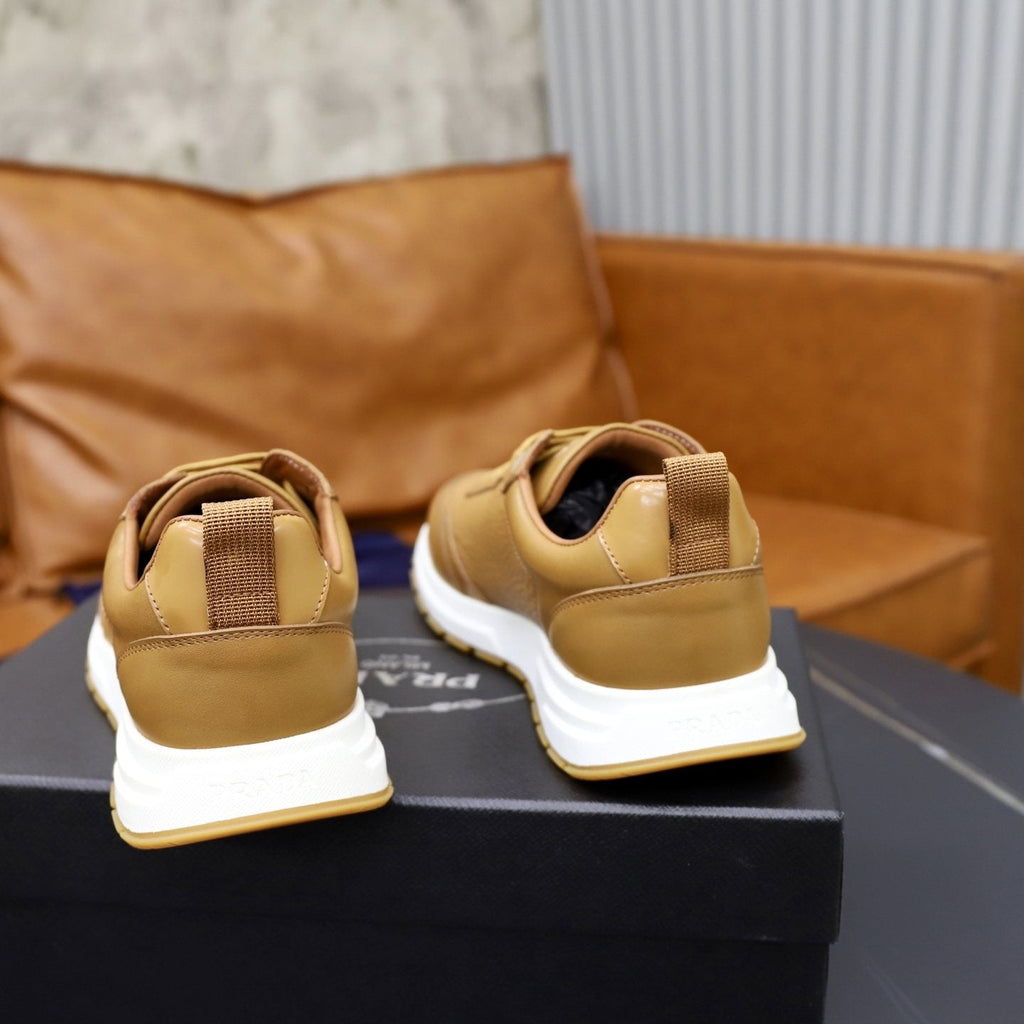 Prada Leather Lace-Up Sneakers — back