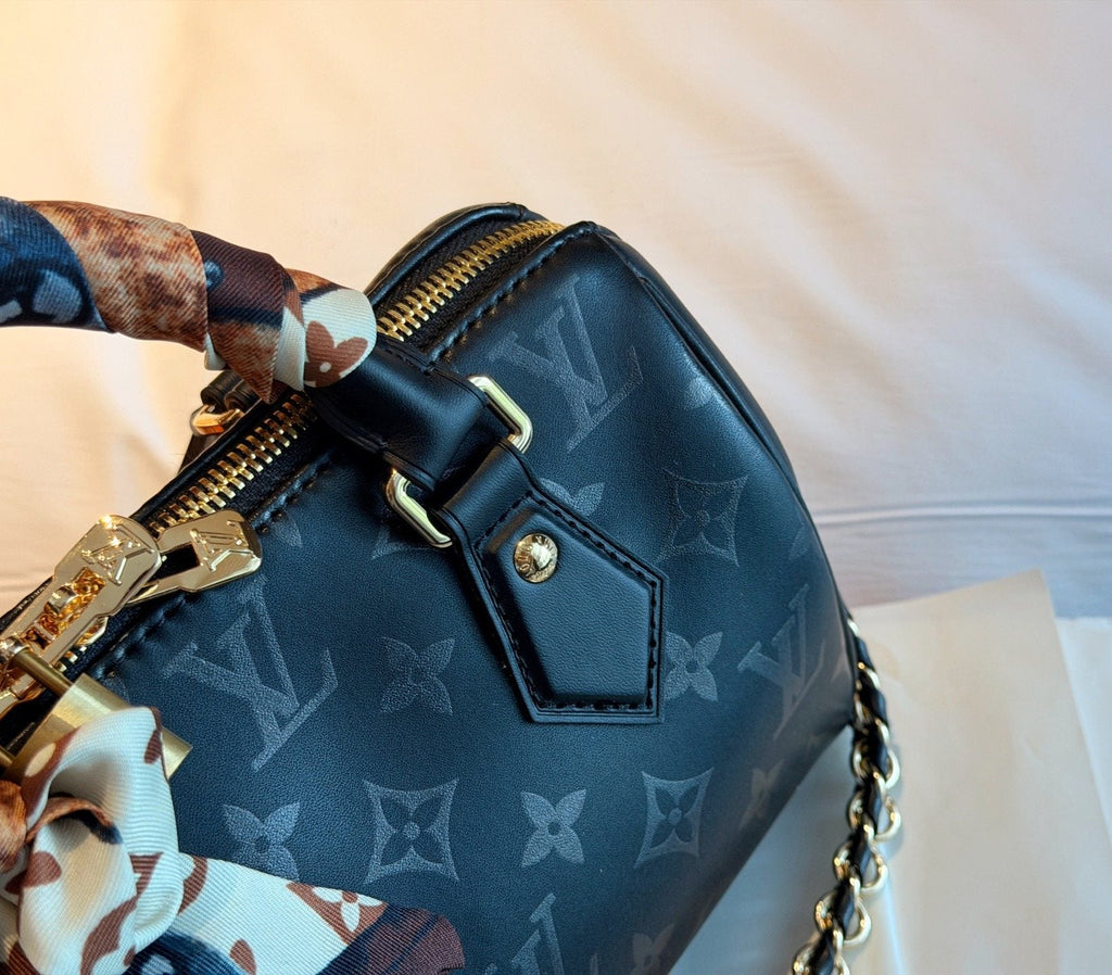 Louis Vuitton Speedy Trunk Monogram Satchel — detail