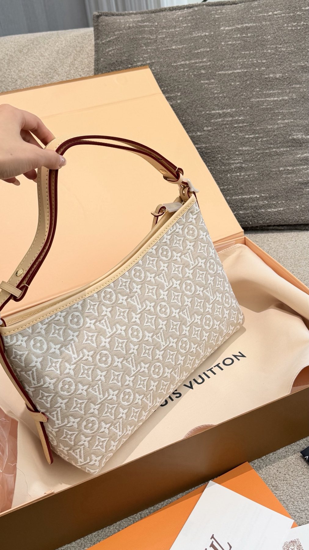 Louis Vuitton Carryall East West Raised Monogram Shoulder Bag — back
