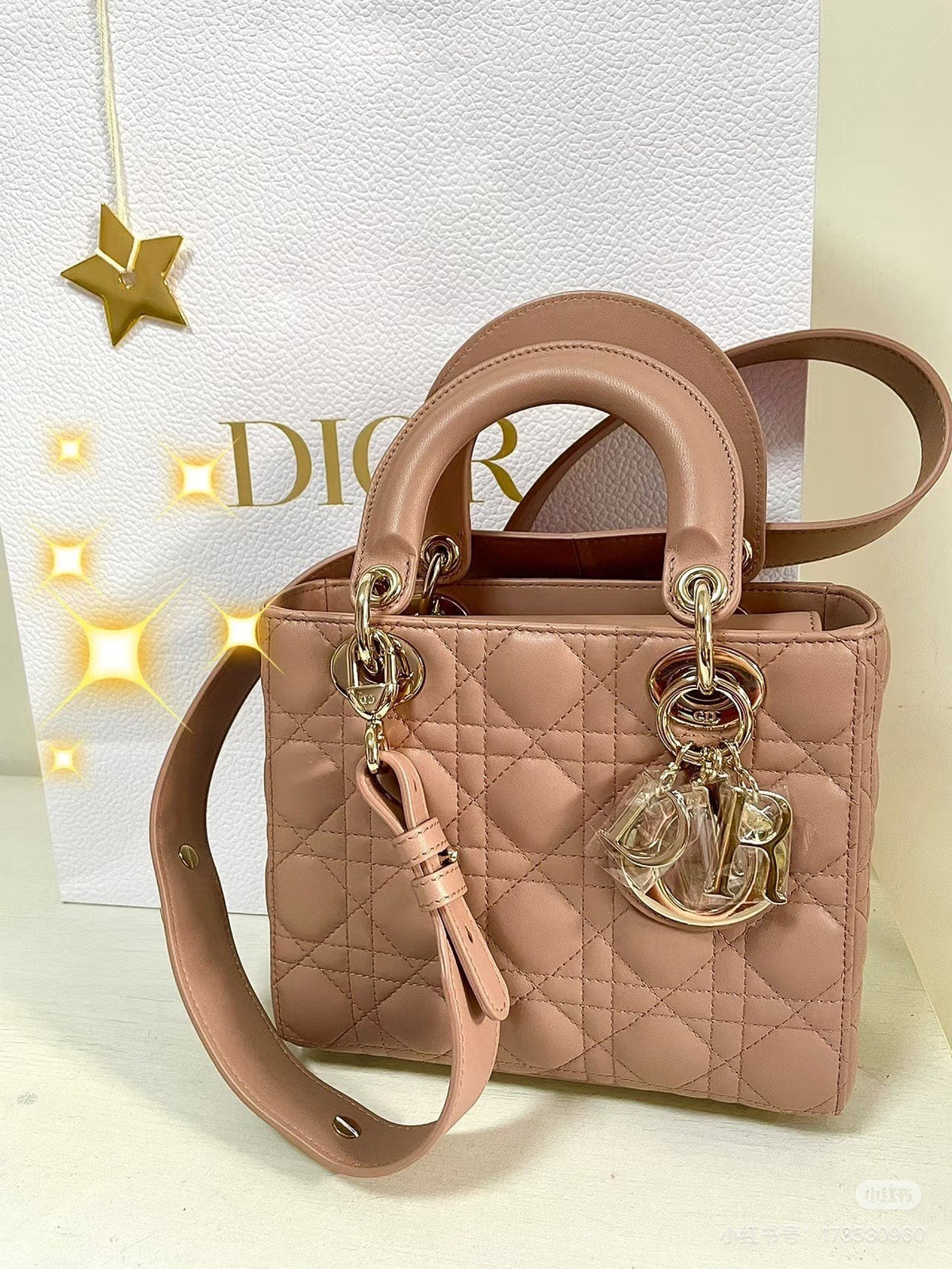 Dior Lady Dior Quilted Top-Handle Bag — hero