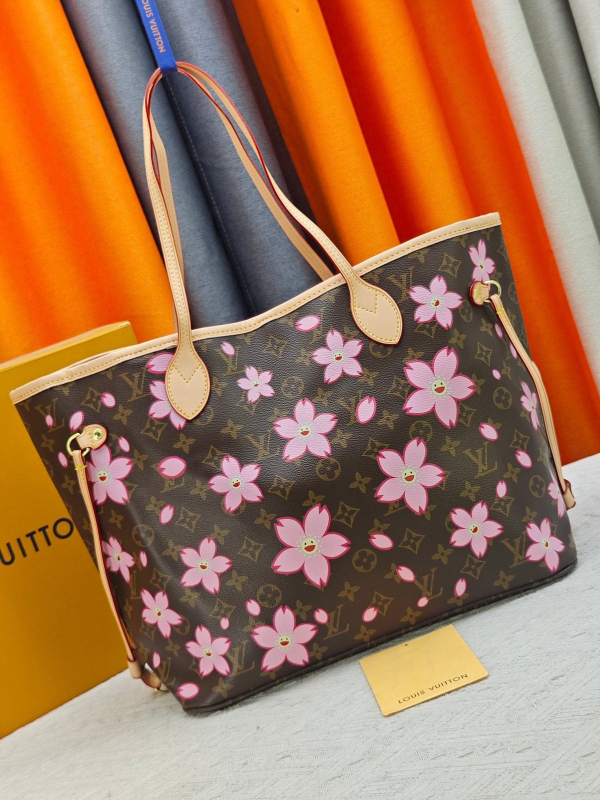 Louis Vuitton Neverfull Pink Floral Monogram Tote — hero