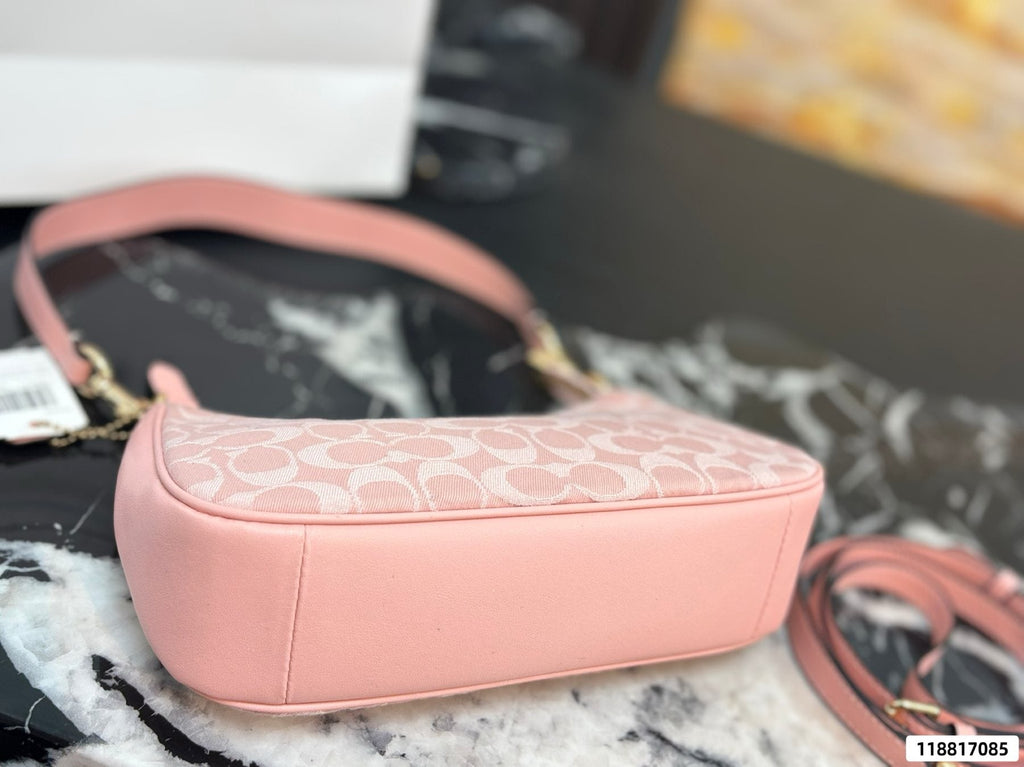 Coach Teri Pink Signature Shoulder Bag — detail