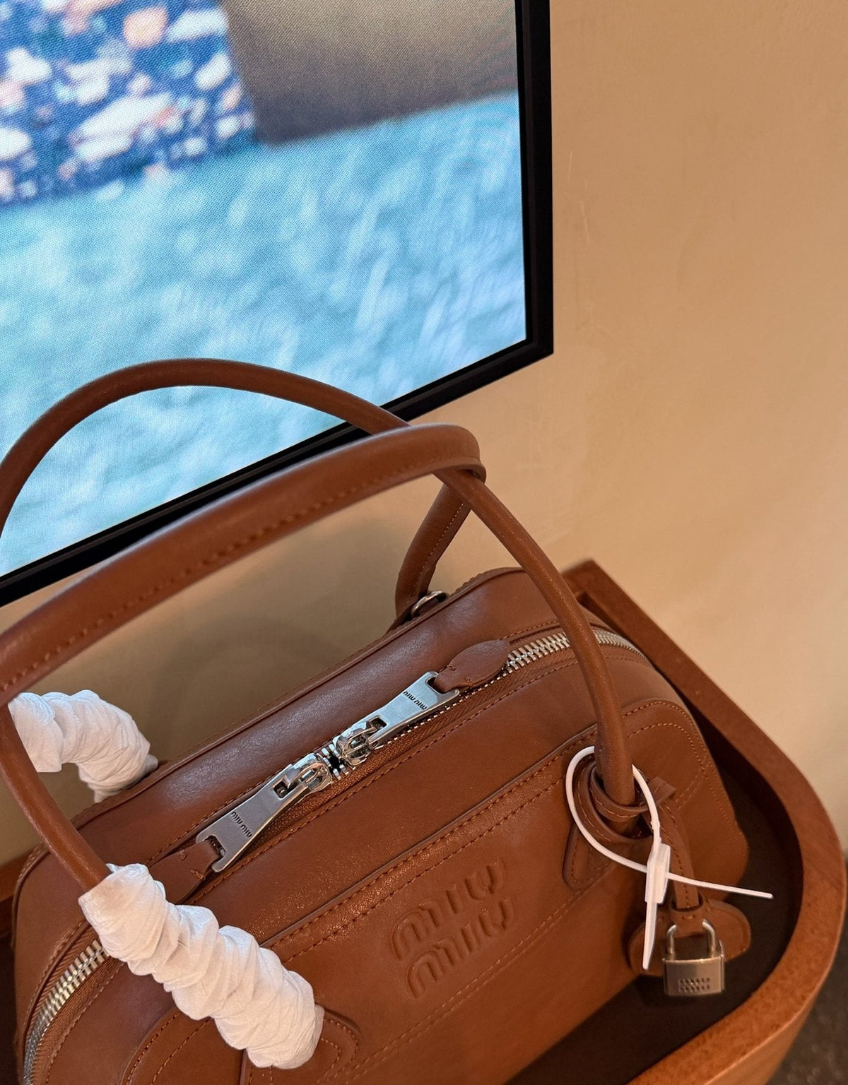 Miu Miu Vivant Bowling Bag — detail