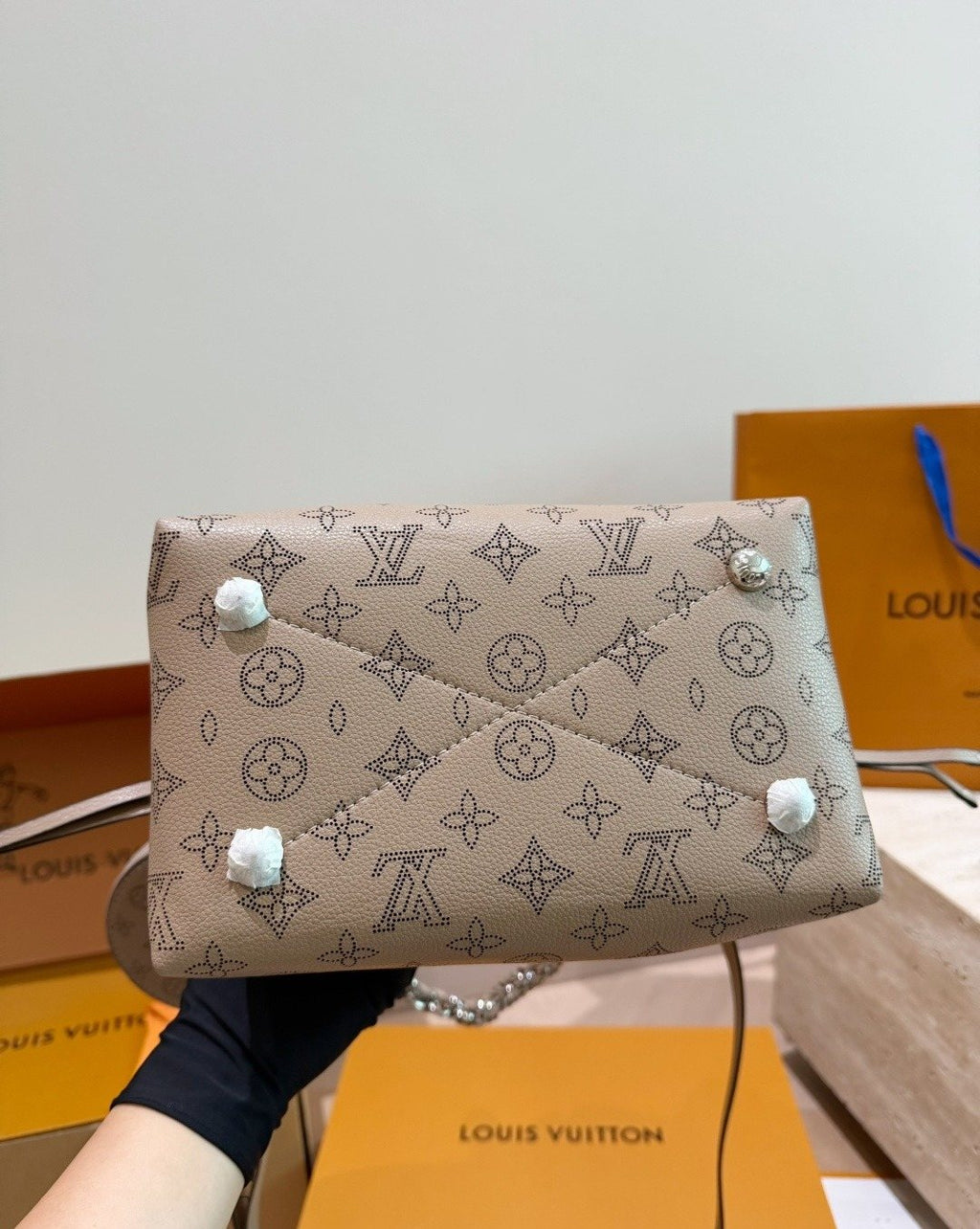 Louis Vuitton Bella Monogram Bucket Bag — detail