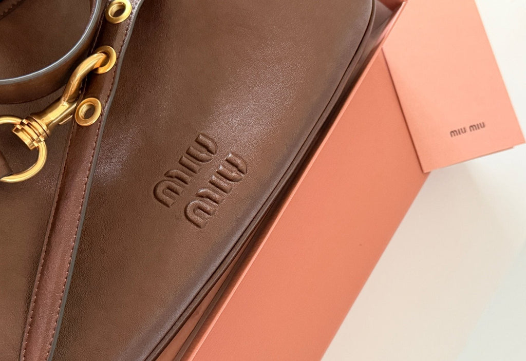 Miu Miu Aventure Nappa Shoulder Bag — detail