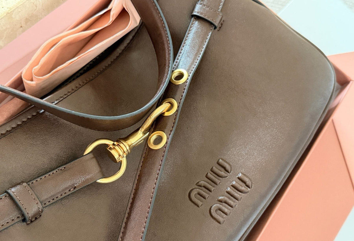Miu Miu Aventure Nappa Shoulder Bag — detail
