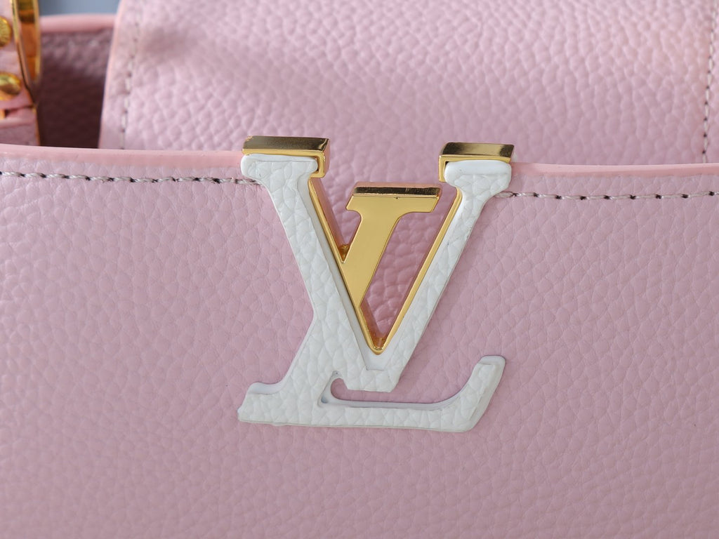 Louis Vuitton Capucines Pink Chain Top-Handle Bag — detail