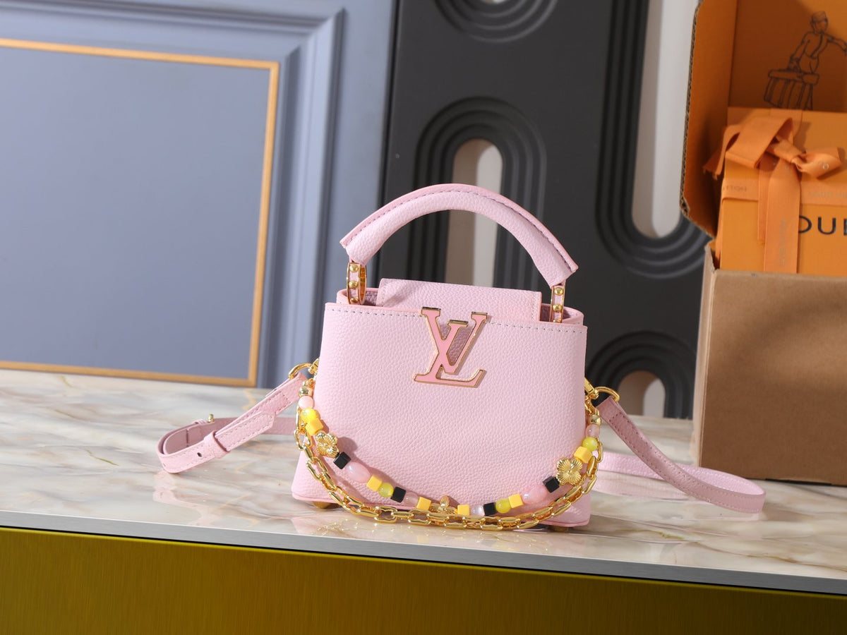 Louis Vuitton Capucines Pink Chain Top-Handle Bag — hero